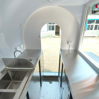 Nouvelle remorque alimentaire mobile 2025, cuisine mobile, barbecue, camions de restauration rapide, 2,1 mètres, mini remorque alimentaire mobile bleue