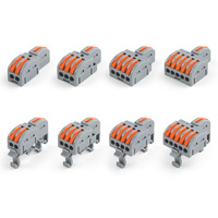 Connecteur de câblage rapide DIY GO, universel, compact, 1 entrée 2/3/4/5 sorties, conducteur 24-12 AWG, bornier de raccordement, séparateur électrique