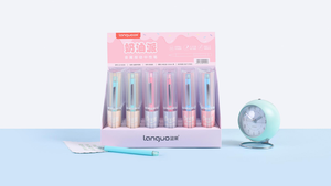 ปากกาลูกลื่นโลหะสไตล์มินิมอลปากกาลูกบอลสีดำดีไซน์เฉพาะสำหรับการเขียนที่ราบรื่นความกว้าง0.5มม. รวมกล่องแสดงผล - Product Image 2