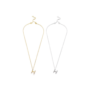 Collana con Ciondolo a Forma di Lettera H in Acciaio Inossidabile - Product Image 2