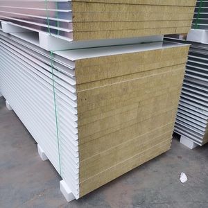 Modern Light Weight Eco-Friendly fireproofing insulation panels Mineral Wool Core for Outdoor Industrial Building Walls - Product Image 5