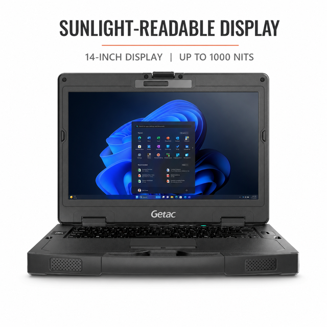 Getac S410 G1 Rugged Laptop Intel Core I7-6600U 14\" FHD Touchscreen 8GB DDR3 256GB SSD 4G LTE Windows 10 Pro Rugged Computer