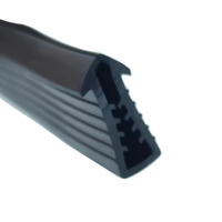 Junta de Goma Transparente/Negra de Vinilo EPDM para Fijación de Vidrio de 4, 5 y 6 mm, Cuña de Goma, Junta de Canal en U