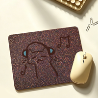 Tapis de souris absorbant en liège écologique, à base de marc de café et de résidus de thé vert, motif graffiti