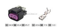 Connecteur automobile haute intensité 2 broches 6,3 mm DJ70239-6.3-21 de remplacement 15454358 pour faisceau de ventilateur de radiateur Cadillac