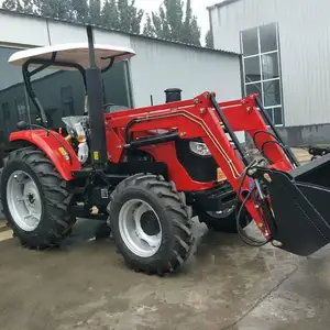 带犁的廉价yto拖拉机装载机70hp 80hp 90hp Kubota二手农用拖拉机