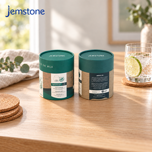 High End Sustainable Craft Cardboard Paper Tube Packaging for Glass Cups Coaster Set <b>Gift</b> Cylinder <b>Box</b> Packaging Tube Container - Product Image 2