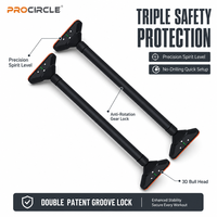 ProCircle Adjustable Pull up Bar untuk Pintu Tanpa Instalasi Sekrup, Bar Chin up Heavy Duty dengan Waterpass untuk Home Gym
