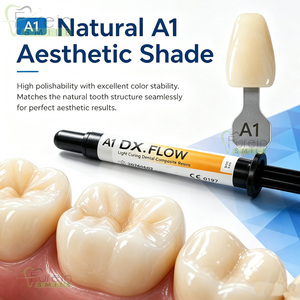 Resina Compuesta Fluida Fotopolimerizable Dental 2g en Jeringa - Kit Adhesivo para Gemas Dentales y Brackets de Ortodoncia para Uso Cosmético - Product Image 4