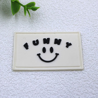 Écussons en caoutchouc PVC souple personnalisés avec logo gaufré rectangulaire, pour vêtements, chapeaux, accessoires tactiques, patchs en silicone à coudre, accessoires vestimentaires