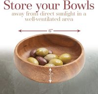 Vente en gros de bols en bois écologiques personnalisés pour servir des collations, mélanger des salades, pour la cuisine, bol à olives, petit modèle 15*15*5cm