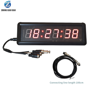 Zhong <span class=keywords><strong>Xiaoxiao</strong></span> 1.5 pouces horloge murale LED minuterie intérieur simple face tout rouge bouton de frappe à main compte à rebours positif électronique - Product Image 5