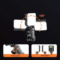 Lampe vidéo RVB LED pour caméra 360 éclairage de photographie portable en couleur, lampe à gradation rechargeable de 2000mAh