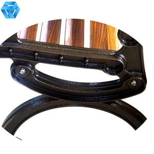 Outdoor Street Wood Slats Cadeiras públicas do jardim do banco do ferro fundido Banco do pátio do metal para o shopping do Gym do parque - Product Image 5