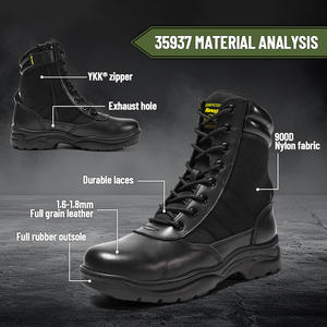 Hanagal OEM ODM Tendencia personalizada Alta calidad Senderismo al aire libre Impermeable Hombres Botas <span class=keywords><strong>de</strong></span> <span class=keywords><strong>combate</strong></span> táctico Negro - Product Image 3