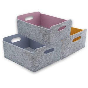Cestas de Almacenamiento Plegables de Fieltro, Organizadores de Cajones, Cajas para Juguetes, Revistas y Libros para Niños - Product Image 1