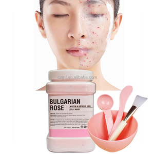 Etiqueta privada Natural antienvejecimiento hidratante para mascarilla de gelatina SPA blanqueamiento cara y cuerpo polvo pétalos de rosa cristal mascarilla facial de gelatina - Product Image 3