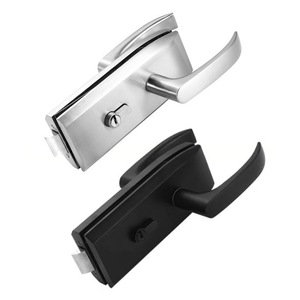Serrure de porte vitrée Kaishengxi, poignée antivol en alliage d'aluminium pour porte vitrée sans cadre de bureau - Product Image 1