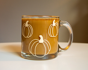 Logo personnalisé récolte pour verres à <span class=keywords><strong>champagne</strong></span> avec poignée automne citrouille décalcomanie verres élégants - Product Image 2