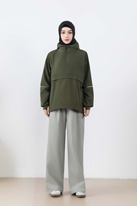Vêtements de sport modestes personnalisés avec logo OEM, hauts pour femmes musulmanes, <span class=keywords><strong>anorak</strong></span> à capuche, vêtements de sport <span class=keywords><strong>en</strong></span> gros - Product Image 3