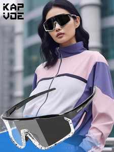 Personnalisé <span class=keywords><strong>KAPVOE</strong></span> course à pied en plein air photochromique plein demi-cadre PC lentille hommes femmes sport vélo vtt route lunettes arc cyclisme lunettes - Product Image 5