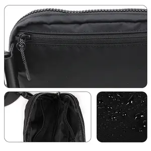 Wholesale Nylon Crossbody Fanny Pack Bag Women Shoulder Waist Bag Unisex Lulu Mini Belt Bag For Traveling Running Hiking