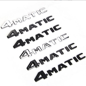 Autocollants de logo de voiture Chrome 4MATIC en gros pour <span class=keywords><strong>Mercedes</strong></span> C63 C200L, emblèmes de coffre arrière, nouveaux badges de coffre arrière 3D ABS <span class=keywords><strong>noir</strong></span> brillant - Product Image 3