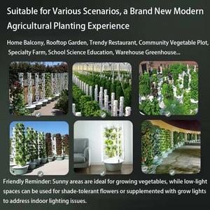 Hệ thống trồng thủy canh NFT trong nhà, tháp trồng cây thẳng đứng tại nhà với đèn LED - Product Image 4