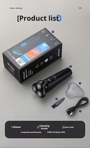 <span class=keywords><strong>Rasoir</strong></span> électronique rotatif 4 en 1 étanche USB rechargeable Tondeuse à barbe <span class=keywords><strong>Rasoir</strong></span> électrique rotatif pour hommes - Product Image 2