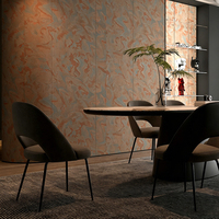 Panneau mural de séparation en pierre translucide ultra-mince de luxe, panneau décoratif moderne en pierre naturelle avec support en fibre de verre, plan de toilette pour hôtel