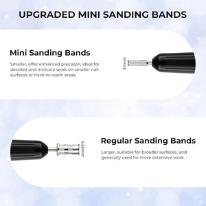 <b>Nail</b> Drill Bits 80#120#180#240# Small Sanding Bands for <b>Nail</b> Drill 4 Color Electric File <b>Nail</b> Sanders with 3/32" Mandrel Bit - Product Image 6