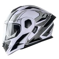 Casque de moto à face ouverte certifié DOT - Fermeture à dégagement rapide, léger, ABS, 2 visières transparentes/fumées, toutes saisons, taille XL