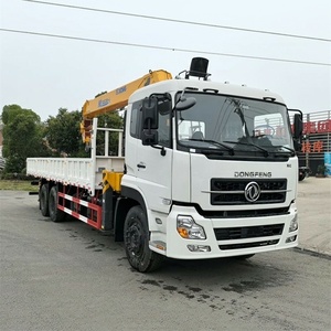รถบรรทุกตงเฟิงพร้อมเครนบูมตรง 12 ตัน รถบรรทุกติดเครน 6x4 สำหรับขาย - Product Image 3