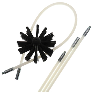 Kit de nettoyage de conduit de sécheuse 26 pièces, 35 pieds, brosse flexible pour tuyau, brosses de nettoyage de <span class=keywords><strong>cheminée</strong></span> pour <span class=keywords><strong>cheminée</strong></span> de cuisine, conduit, entonnoir, outils de nettoyage - Product Image 1