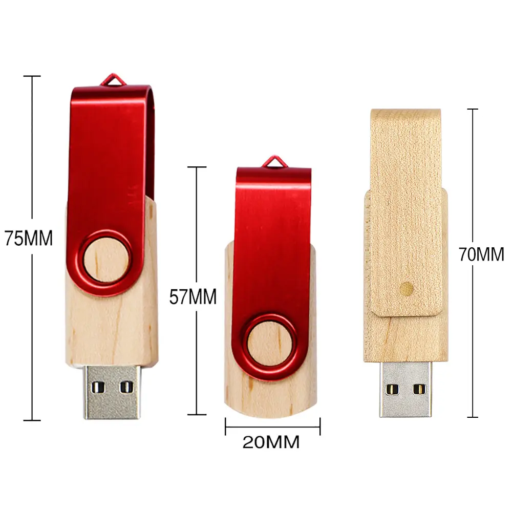 Natural hadiah Logo kustom USB 2.0 3.0 32gb 64 gb 128gb stik memori USB kayu Flash Drive dengan kotak kayu