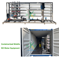 Système de traitement de l'eau par osmose modulaire de 20 kW, conteneurisé, dessalement, système de traitement de l'eau RO monté sur skid, capacité personnalisée