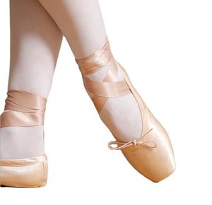 Bestdance Femmes Ballet Chaussures Satin Supérieur Avec Ruban Chaussures Toile BalletToe Chaussures - Product Image 1