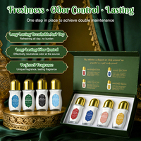 Ensemble de déodorants roll-on sans aluminium ODM, fraîcheur durable et sensation respirante, senteurs inspirées Aqua Woods, Amber Veil, Amber Desire