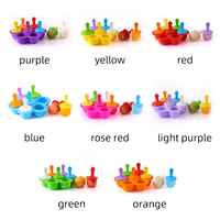 Moule à glaces en silicone à 6 cavités pour enfants, idéal pour les sucettes glacées et les glaces pour tout-petits, parfait pour lait et jus de fruits congelés