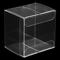 Boîte de présentation carrée transparente PET PVC de qualité alimentaire en plastique doux cadeau de boîte de souvenir de mariage