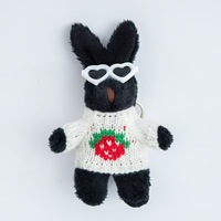 Llavero de Peluche de Conejito con Suéter Romántico, Colgante Kawaii para Bolsa, Regalo de San Valentín
