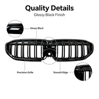 Calandre avant double lamelles noir brillant pour BMW Série 3 G20