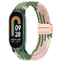 Bracelet de remplacement en nylon tressé multicolore de 12 mm pour Mi Band 10, boucle magnétique respirante et souple