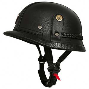 Casco de Motocicleta Estilo Retro Alemán, de Cuero, Hecho a Mano, para Hombre y Mujer, para las Cuatro Estaciones - Product Image 6