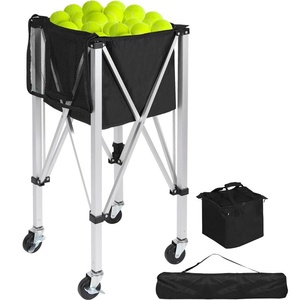 Panier à balles de <span class=keywords><strong>tennis</strong></span> et de pickleball léger et portable, chariot à balles de <span class=keywords><strong>tennis</strong></span> pliable en aluminium pour l'entraînement des entraîneurs - Product Image 1