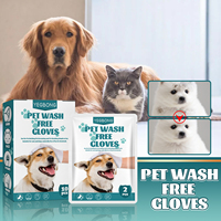 Gants de toilettage pour animaux de compagnie sans rinçage, pour poils, peau et ongles, shampoing doux pour chats et chiens, 10 pièces, santé