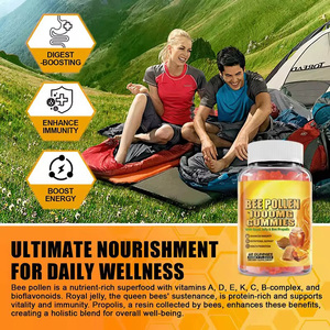 Gummies de pollen d'abeille 1000MG à marque privée, supplément de <span class=keywords><strong>propolis</strong></span> d'abeille pour l'immunité et la santé de la peau - Product Image 3