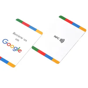 無料サンプルカスタム13.56MHz RFID NFCカード防水PVC & PET QR Tap for Business Ins on Facebook TikTok Googleレビュー