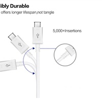 Cable USB de Carga Rápida Premium, Cable de Datos USB a Tipo C 2A, Cable de Datos para Teléfono Móvil con Carga Rápida USB-C para iPhone, Huawei, Xiaomi