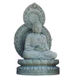 Estatua de Buda <span class=keywords><strong>Amitabha</strong></span> Orando, Tallada en Piedra Blanca, Grande, para Jardín o Exteriores, Escultura del Patriarca Budista Sakyamuni - Product Image 5